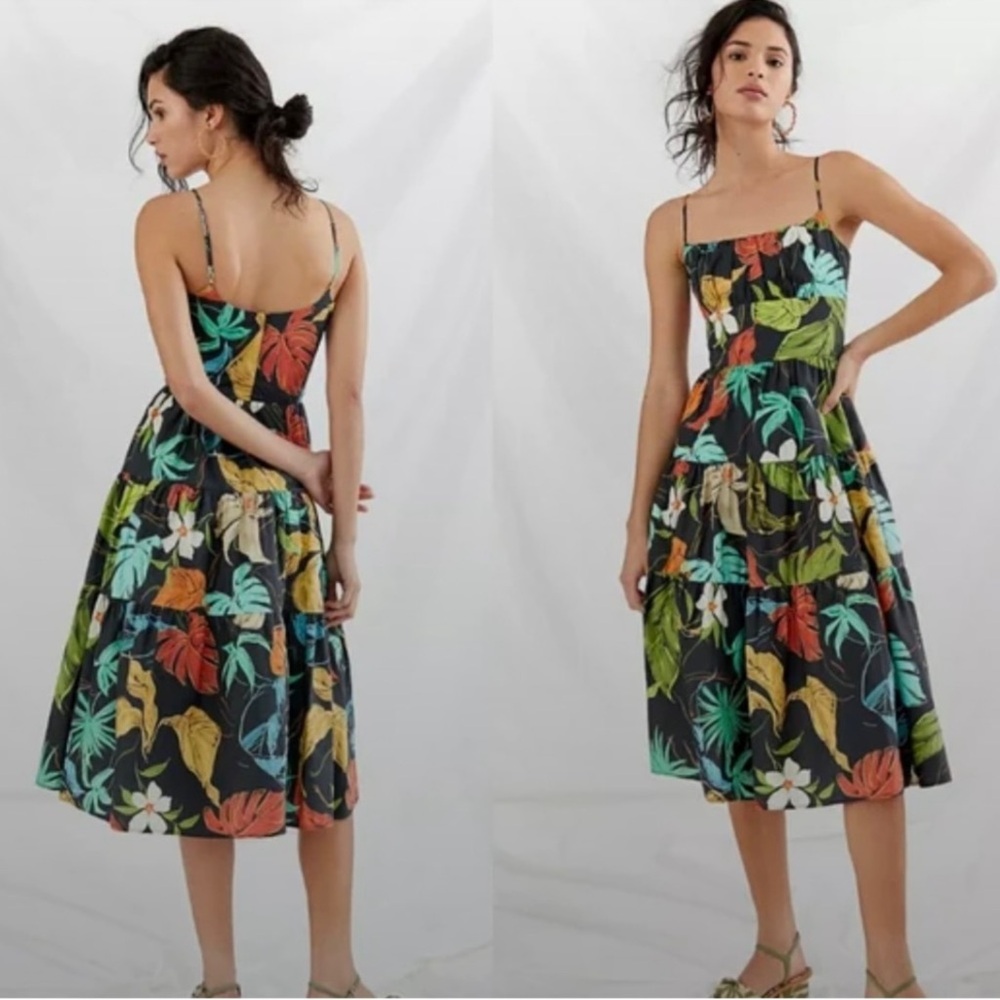 Anthropologie Delfi collective Floral Black Dress